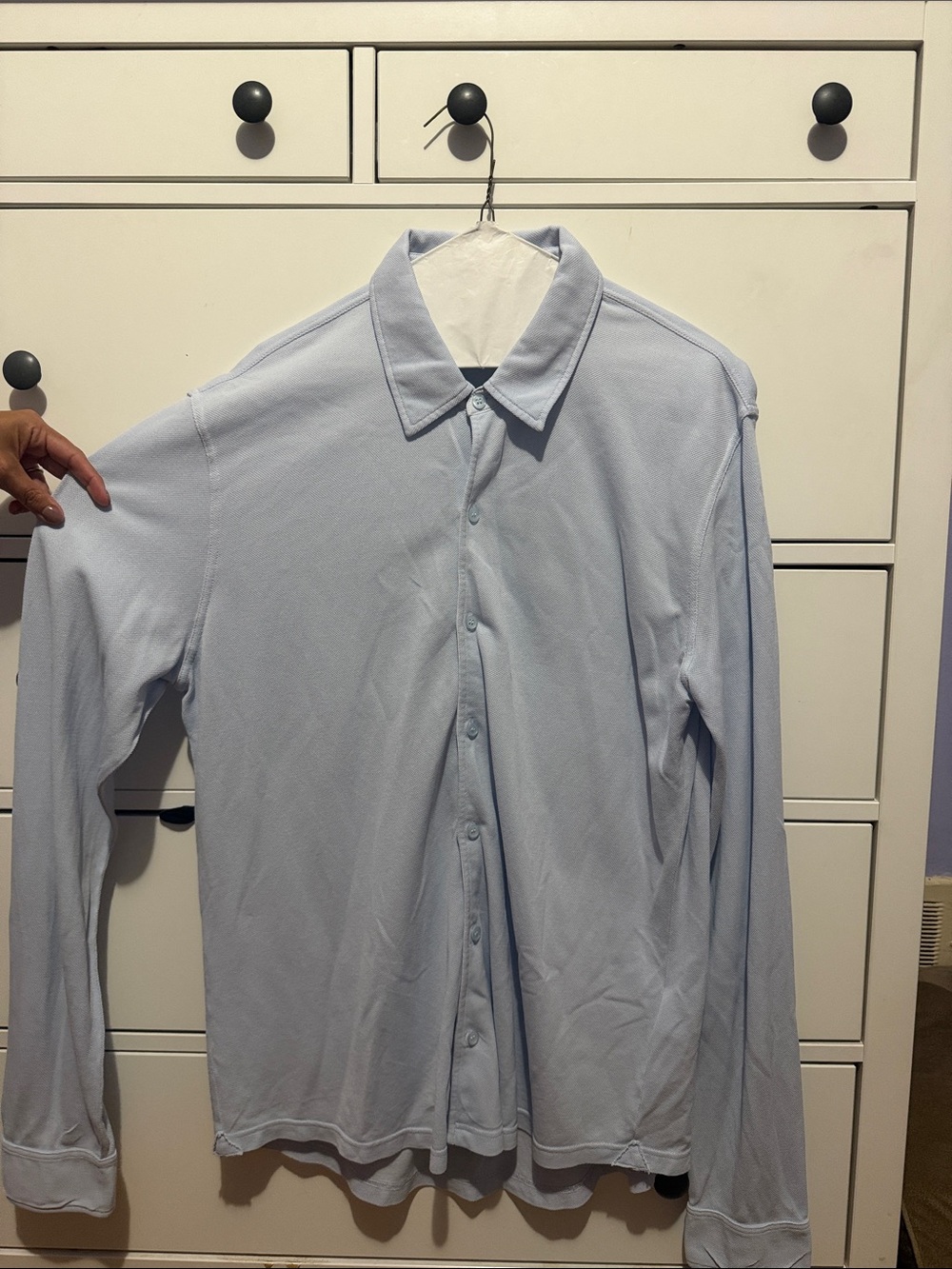 Orlebar Brown Pale Blue Long-Sleeve Button-Up Shirt